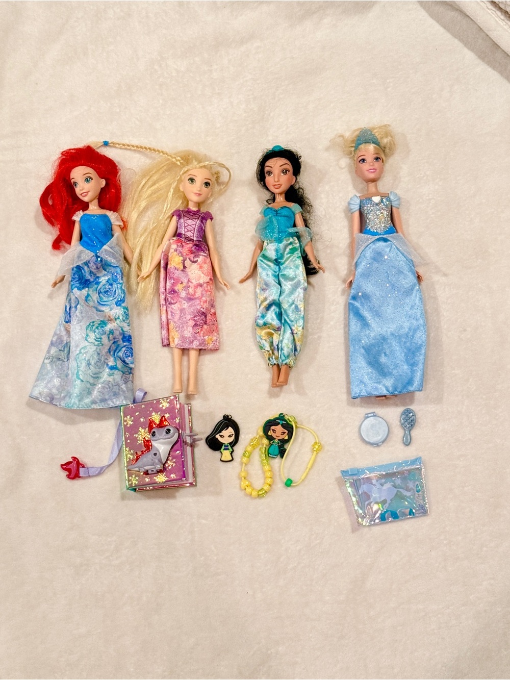 Set of 4 Kids Disney Princess  Dolls